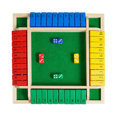 AMEROUS Shut The Box instruction manual image, clear rules for easy setup.