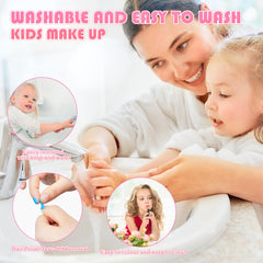 Amerrly blush, lip gloss and nail polish set for versatile pretend beauty