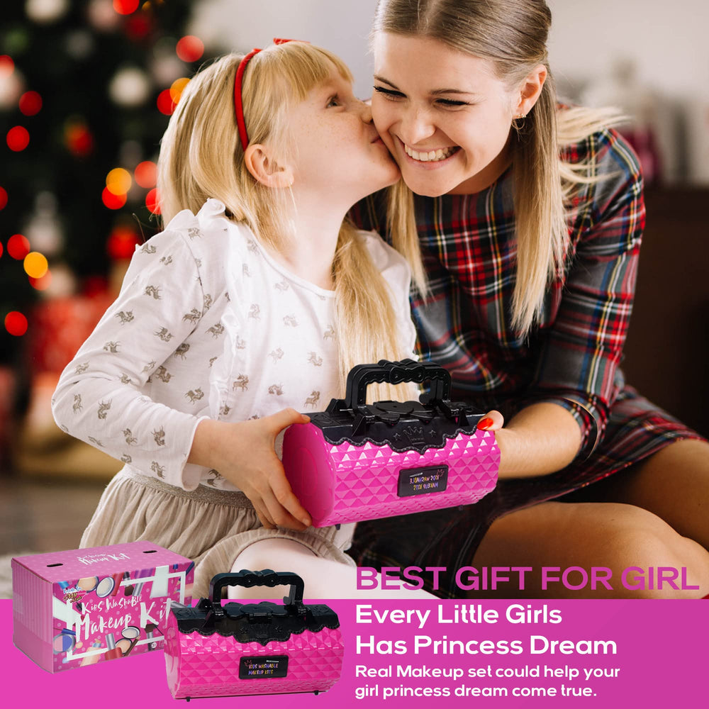 Amerrly pink vanity case keeps all accessories organized.