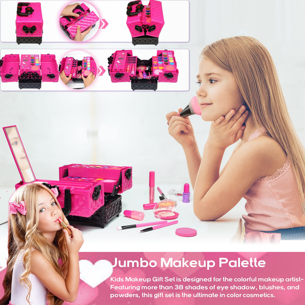 Amerrly Kids Makeup Kit brushes enable gentle, even application.
