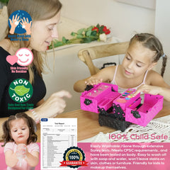 Amerrly Kids Makeup Kit mirror helps with imaginative dress-up moments.