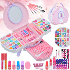 Amerrly kids makeup sets in pink-purple vanity case for imaginative play