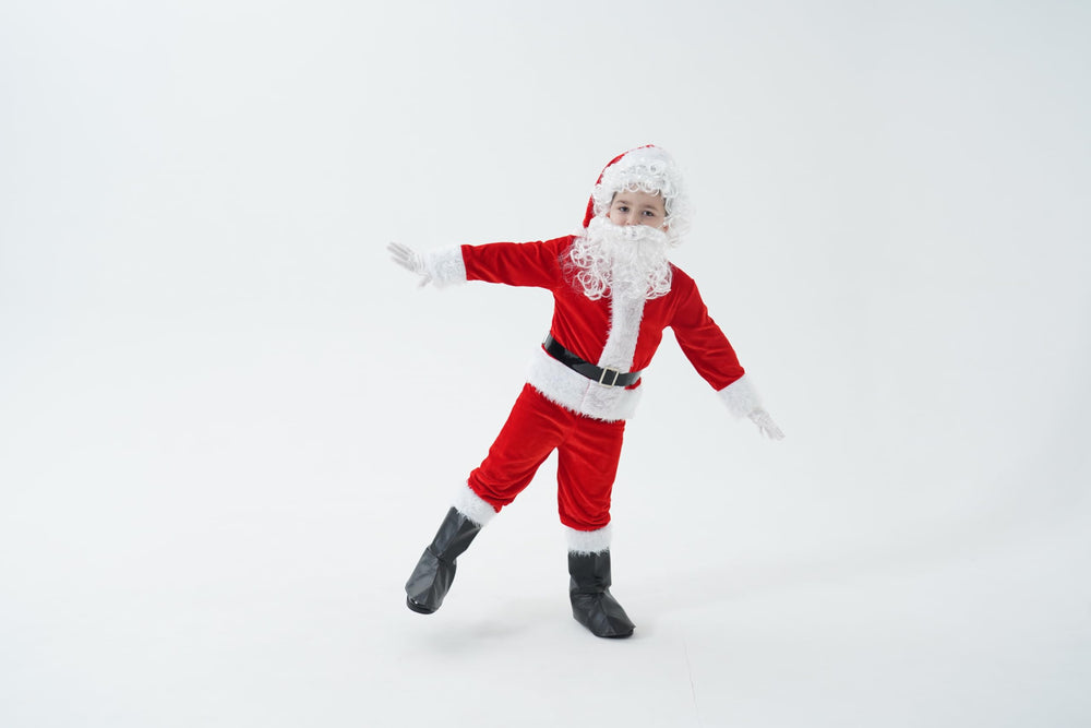 AMHSCOCA Kids Santa costume with elastic waist for growing kids