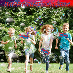 Amiabling Spider-Bubble Gun displaying 12 nozzles for a dynamic backyard bubble show.