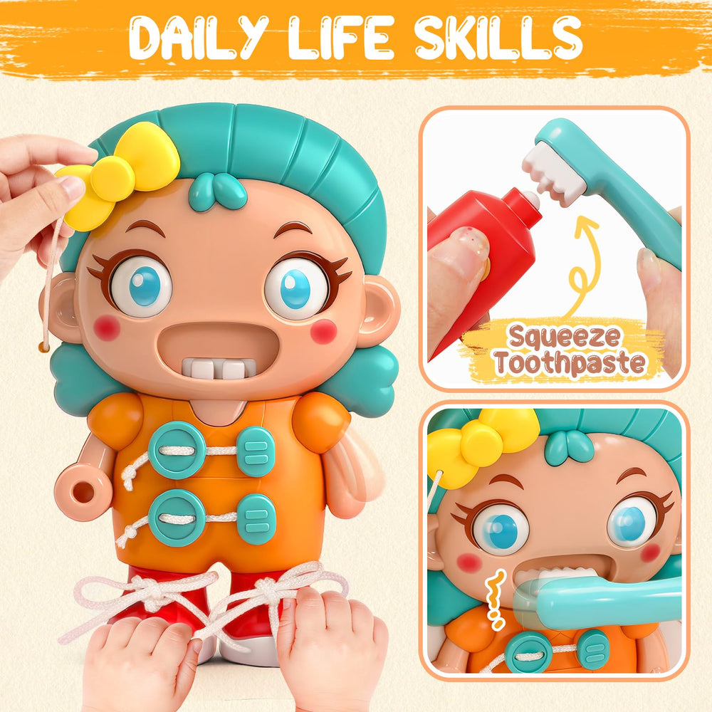 AmiDear Busy Board colorful cartoon design captures toddler attention and curiosity.
