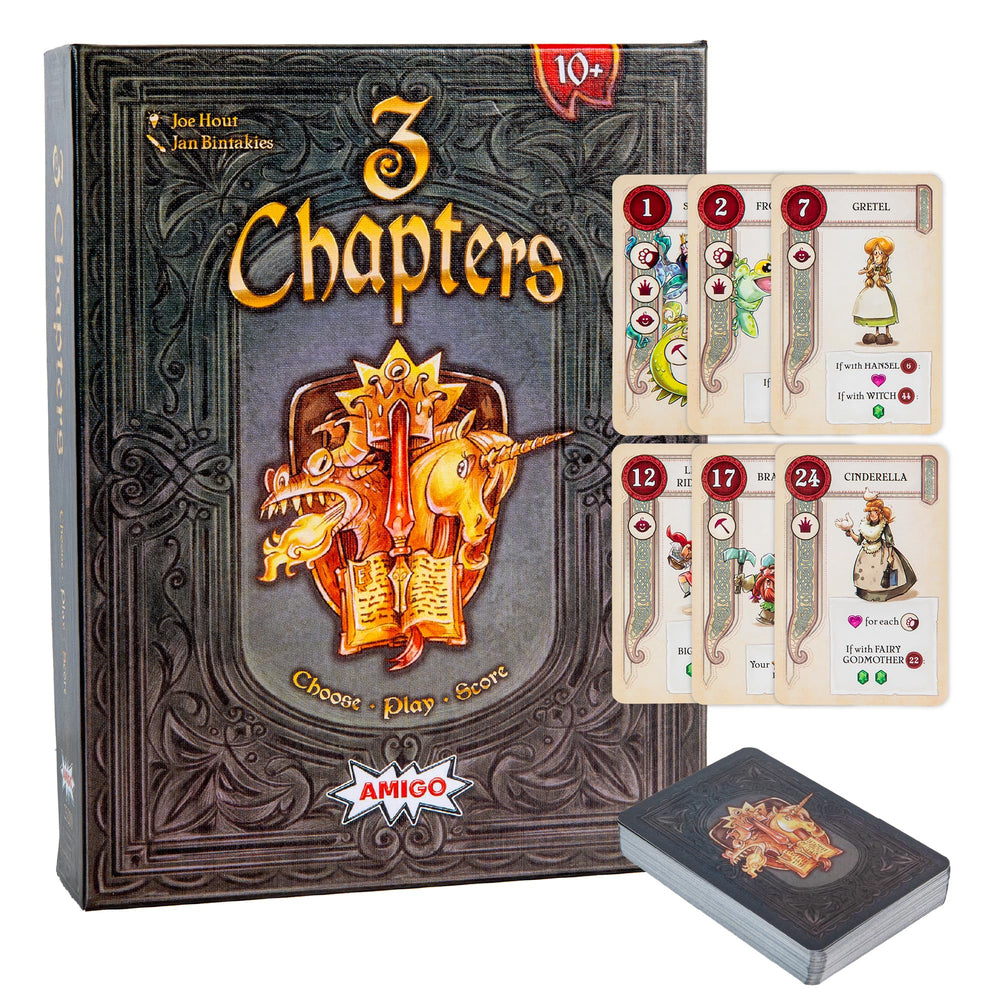 AMIGO Games 3 Chapters box front with fairy tale characters for family-friendly strategy