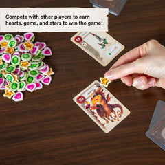 Character cards showcased enhancing choices and tension across rounds
