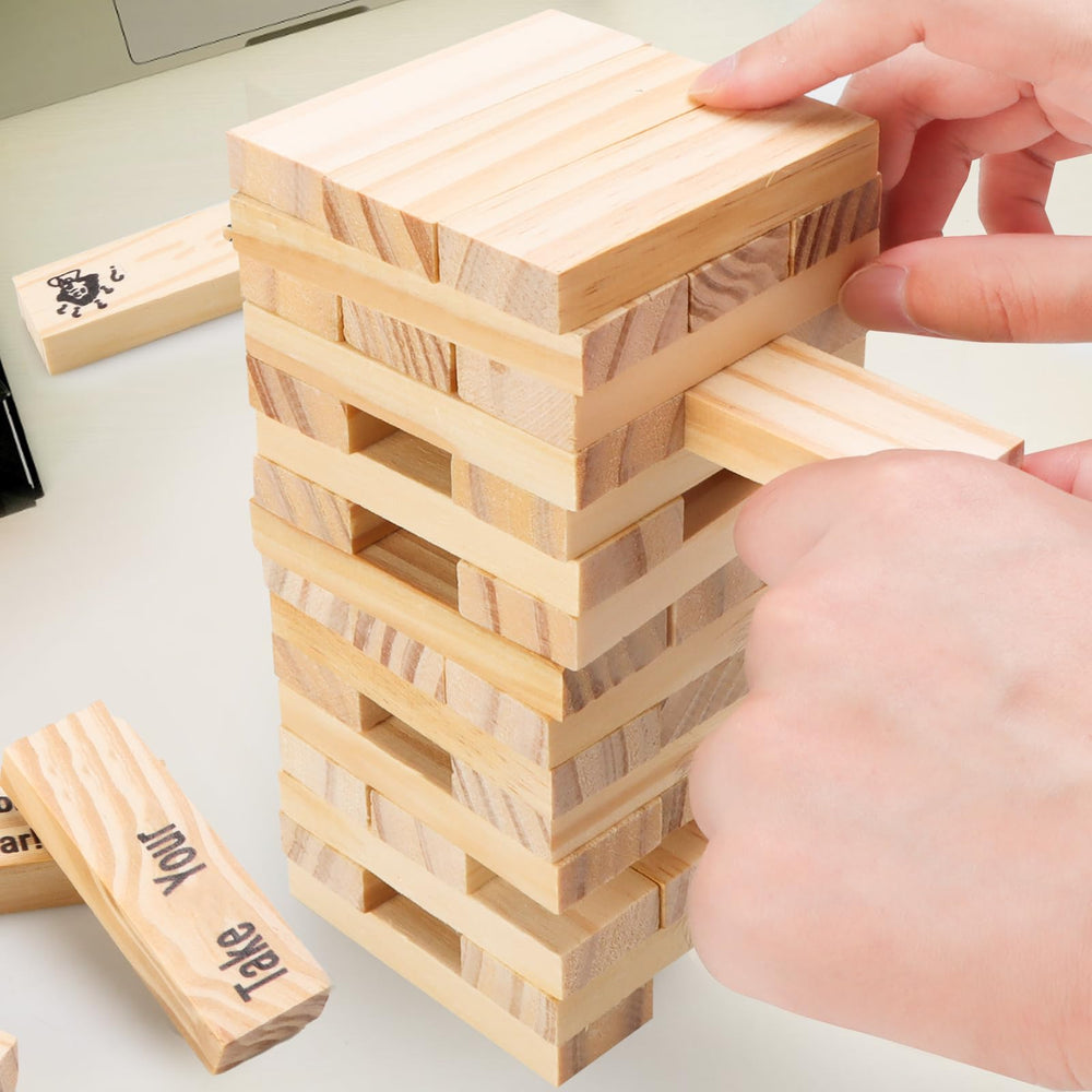 AMIITRY stacking blocks in use during a warm, intimate evening