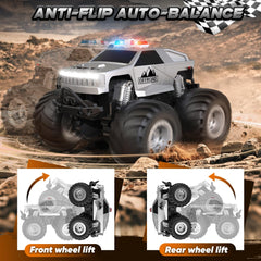 Amilacily RC truck side view showing rugged tires for all-terrain grip
