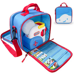 amiumuca detachable bag with two compartments for Little Tikes Story Dream Machine books and characters