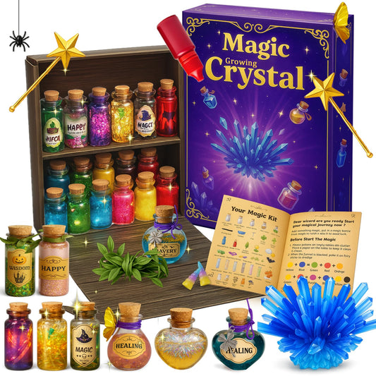 AMIZEY Potion Kits Two Worlds image sparks imagination with crystal-themed STEM play