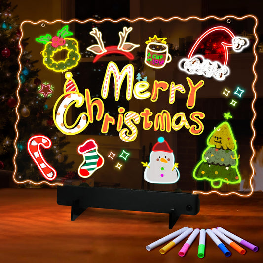 Ammonite Lumiboard glowing close-up glow with colorful doodles for creative play.
