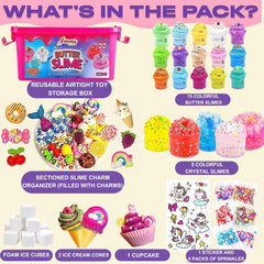 Ammyglow slime charms close-up showing colorful accessories for sensory fun.
