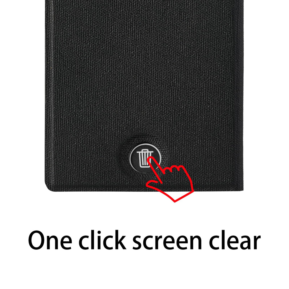 Amoretti Sonnet Mini LCD Writing Tablet leather case provides stylish protection.