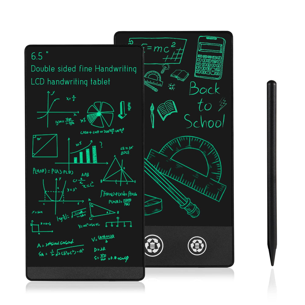 Amoretti Sonnet Mini LCD Writing Tablet front view shows dual 6.5-inch displays for quick notes.