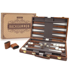 AMEROUS backgammon board folding for travel-friendly play