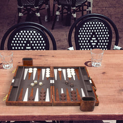 AMEROUS backgammon board open layout showing full playing surface