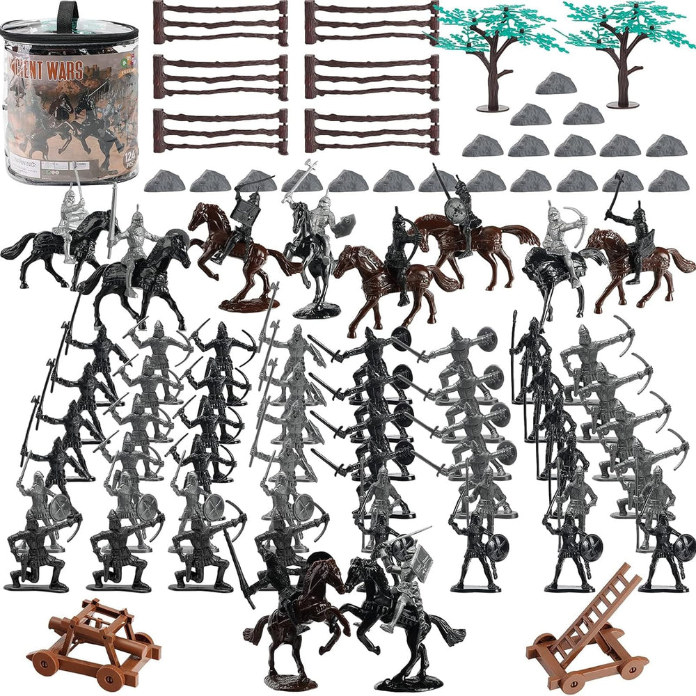 AMOR PRESENT medieval knights battle set cover inspires imaginative play and family fun.