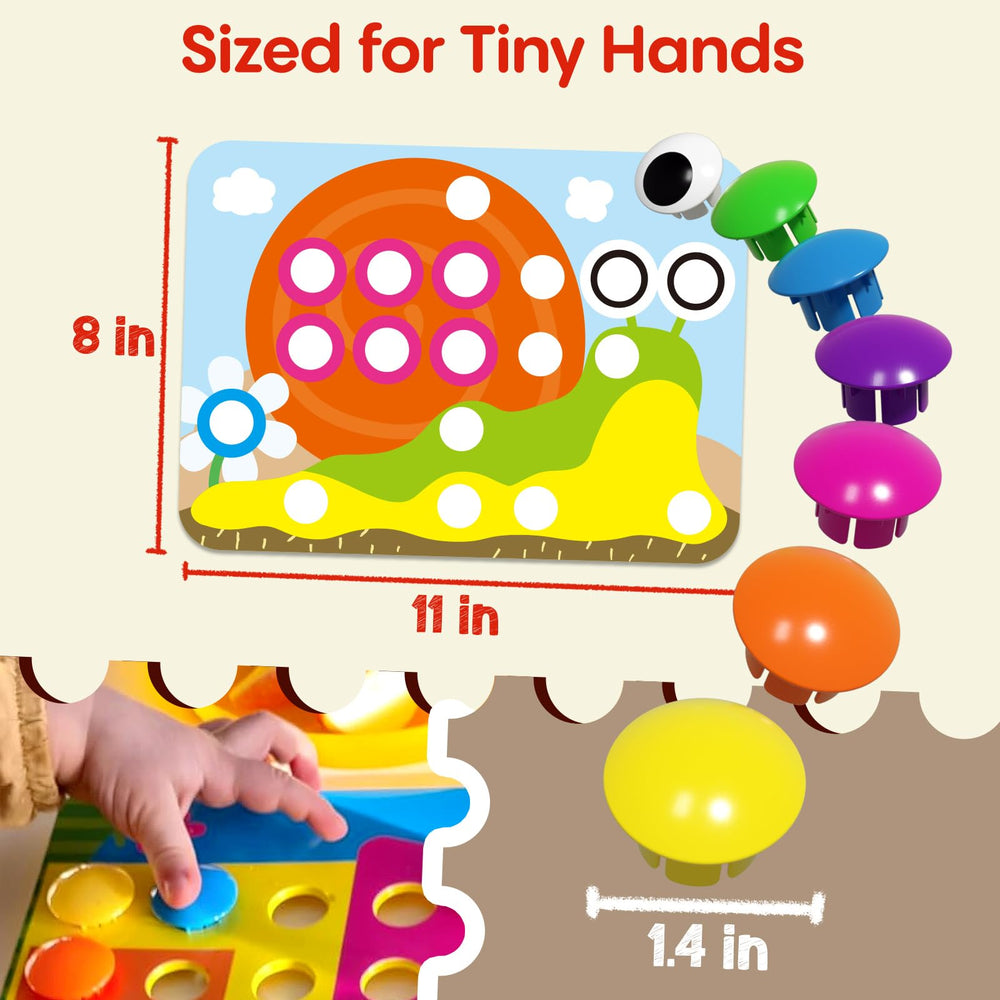 AMOSTING Button Art Toy storage tray keeps pieces organized for quick cleanup