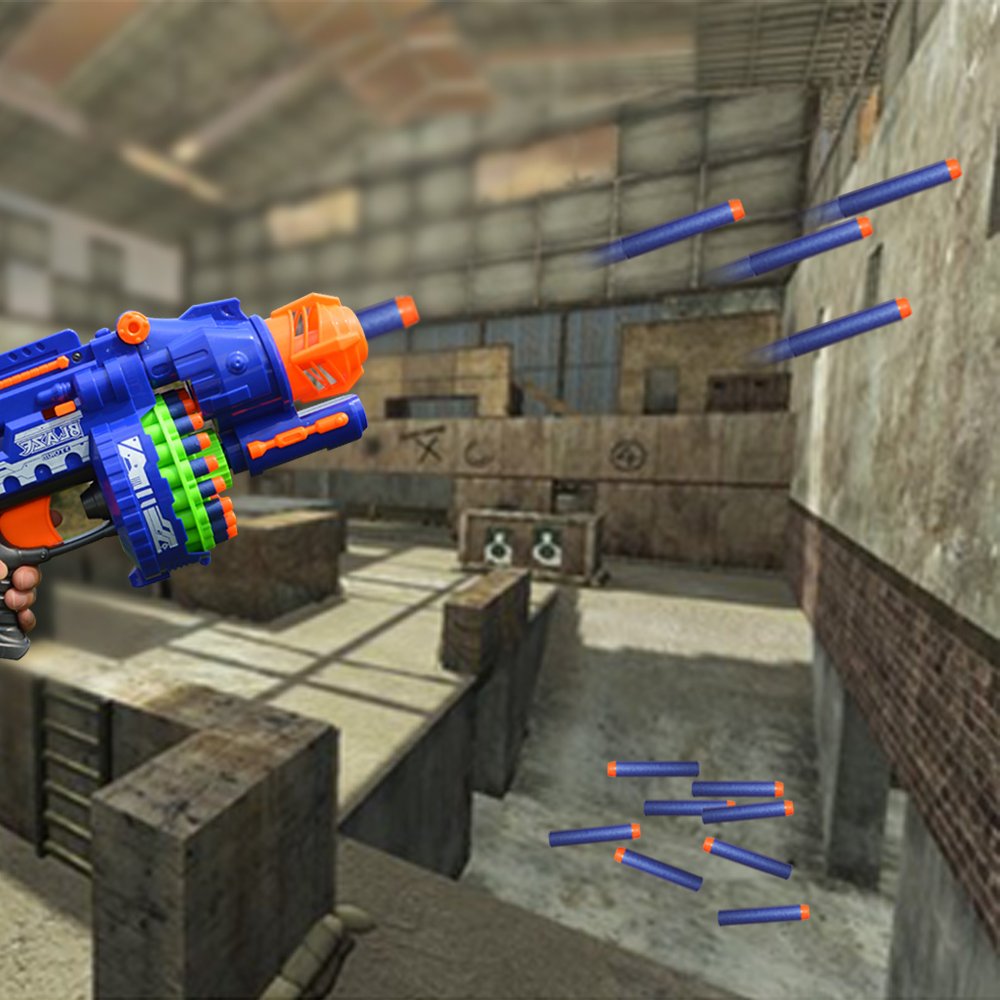 AMOSTING Nerf refills with denser foam body for improved range and accuracy