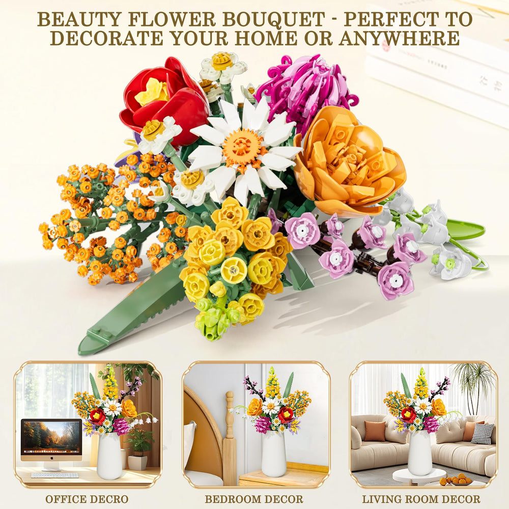 Amoyasite bouquet kit makes a thoughtful gift-ready decor piece.