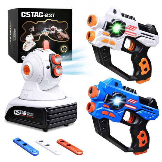 Amoyasite Laser Tag gun projection for immersive indoor battles