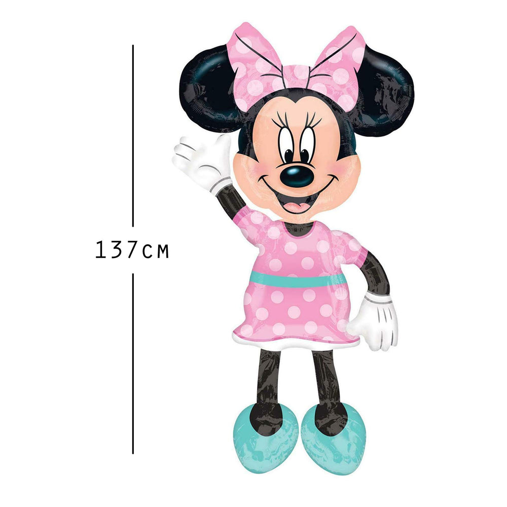 Amscan Minnie Airwalker ships uninflated, ready for your preferred inflation method.