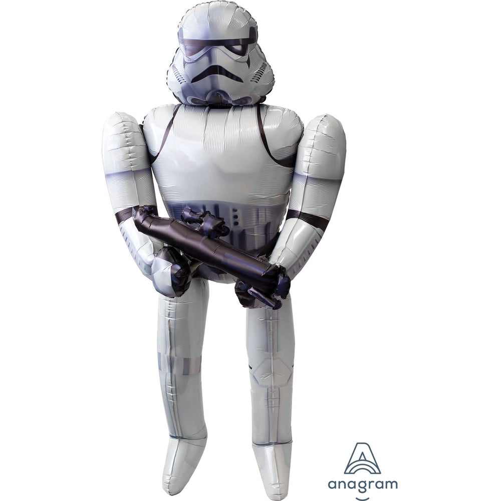 Amscan Storm Trooper Airwalker foil balloon built to endure festive outdoor events.