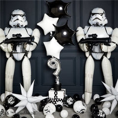 Amscan Storm Trooper Airwalker features weighted feet to stay grounded during celebrations.