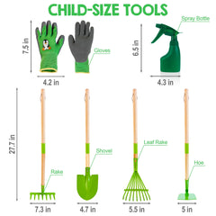 Amtreen child gloves protect small hands during garden adventures.