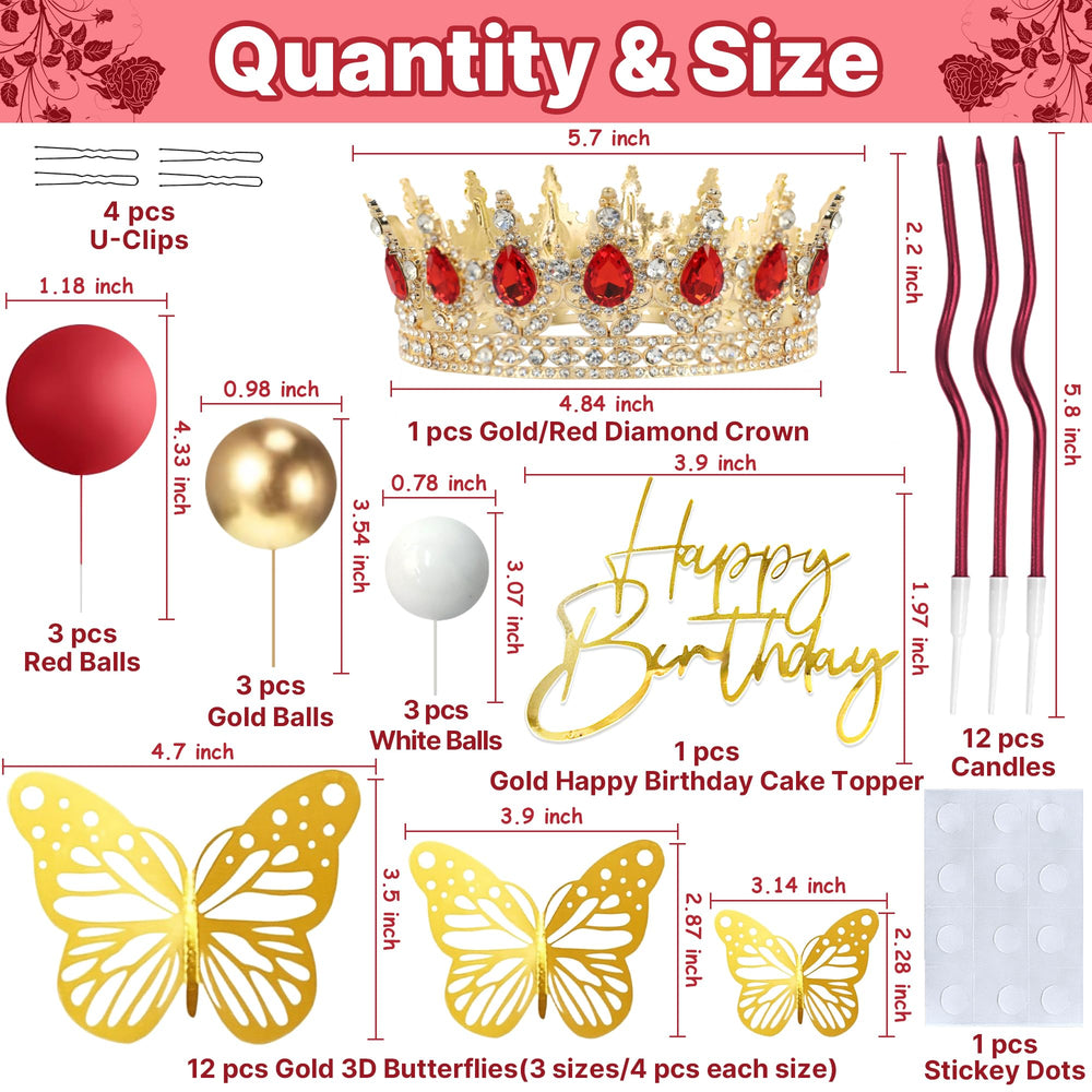 AMZVALU gold Happy Birthday topper creates a polished focal message on your cake.