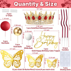 AMZVALU gold Happy Birthday topper creates a polished focal message on your cake.