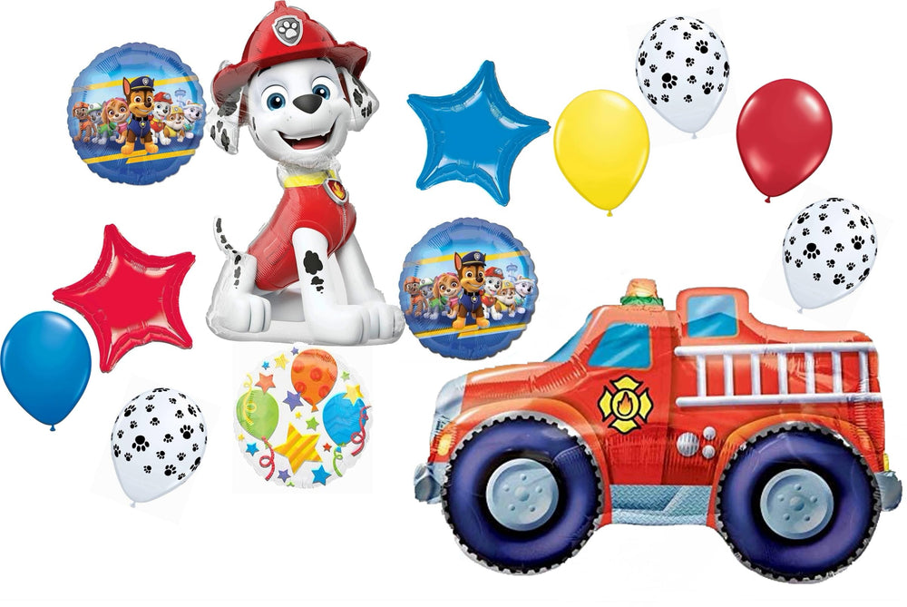 Anagram Paw Pups Marshall 33-inch foil balloon for birthday decor and photo moments