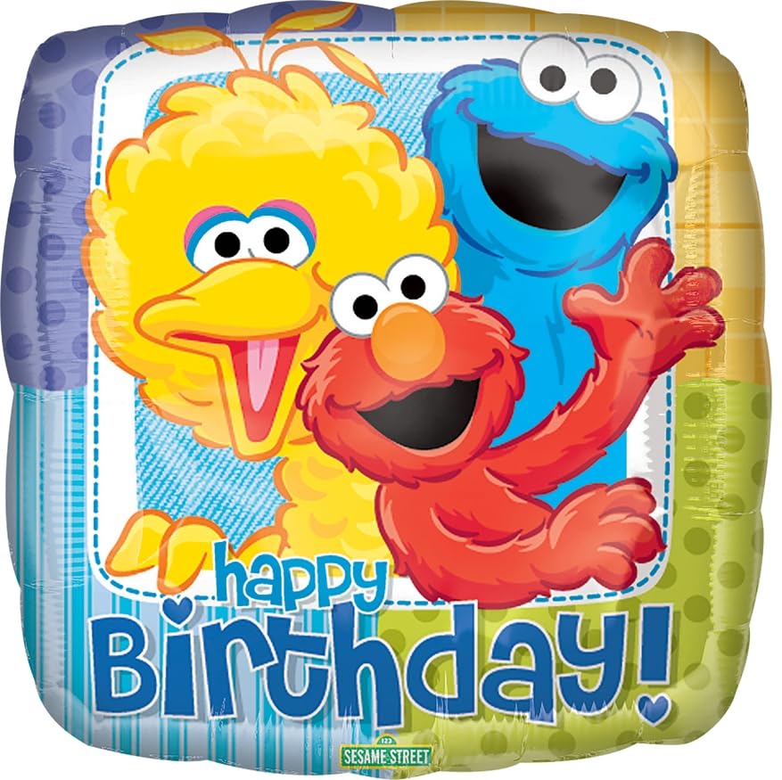 Anagram 17-inch Sesame Street foil balloon for versatile display options.