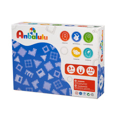 Anbalulu magnetic tiles idea book demonstrates easy projects to spark imagination.