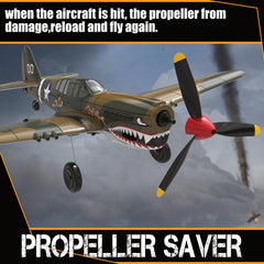 ANBURI RC Plane transmitter view emphasizing reliable 2.4GHz control