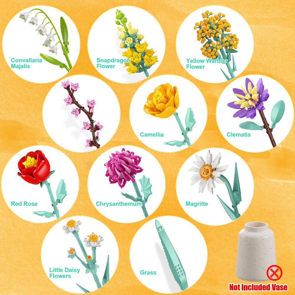 Ancesfun artificial flowers for DIY bouquet and creative play