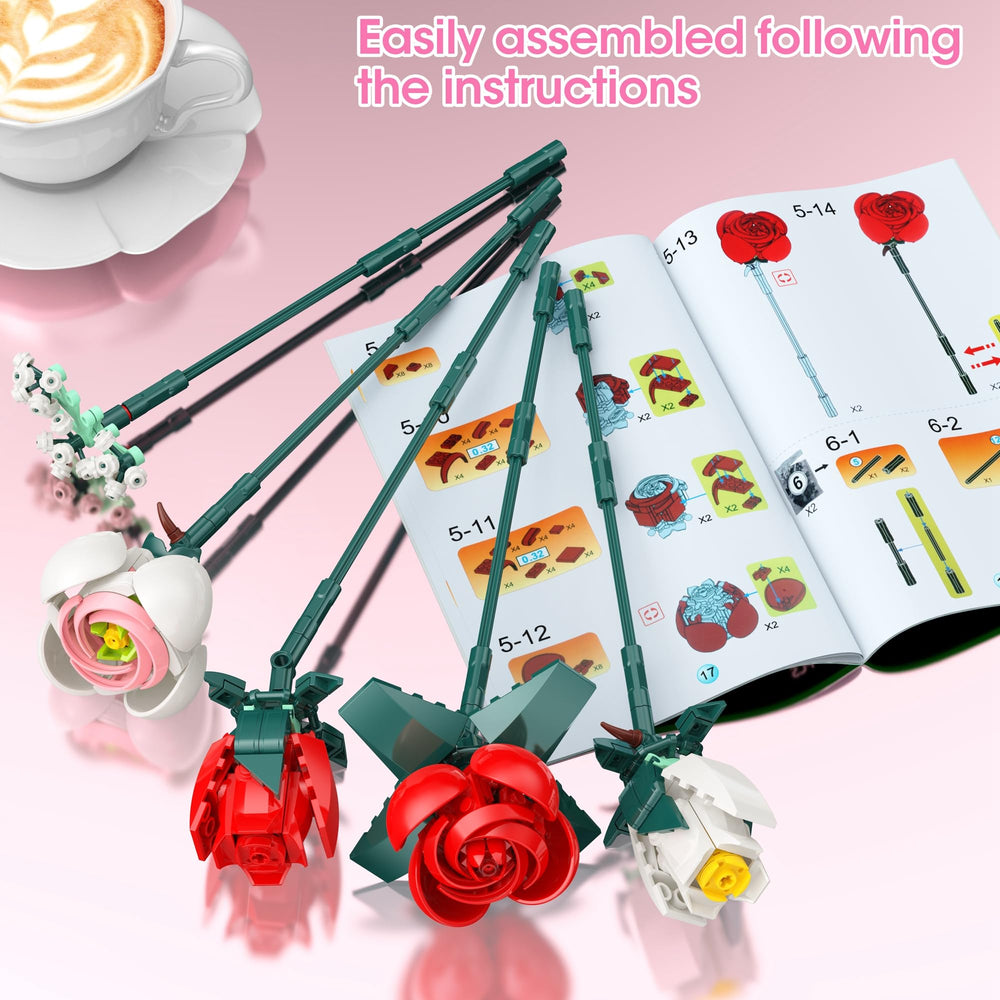 Ancesfun DIY Rose Bouquet assembly guide for all ages 6+.