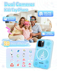 Anchioo Kids Smart Phone rear view showing the dual-camera for photos and videos.
