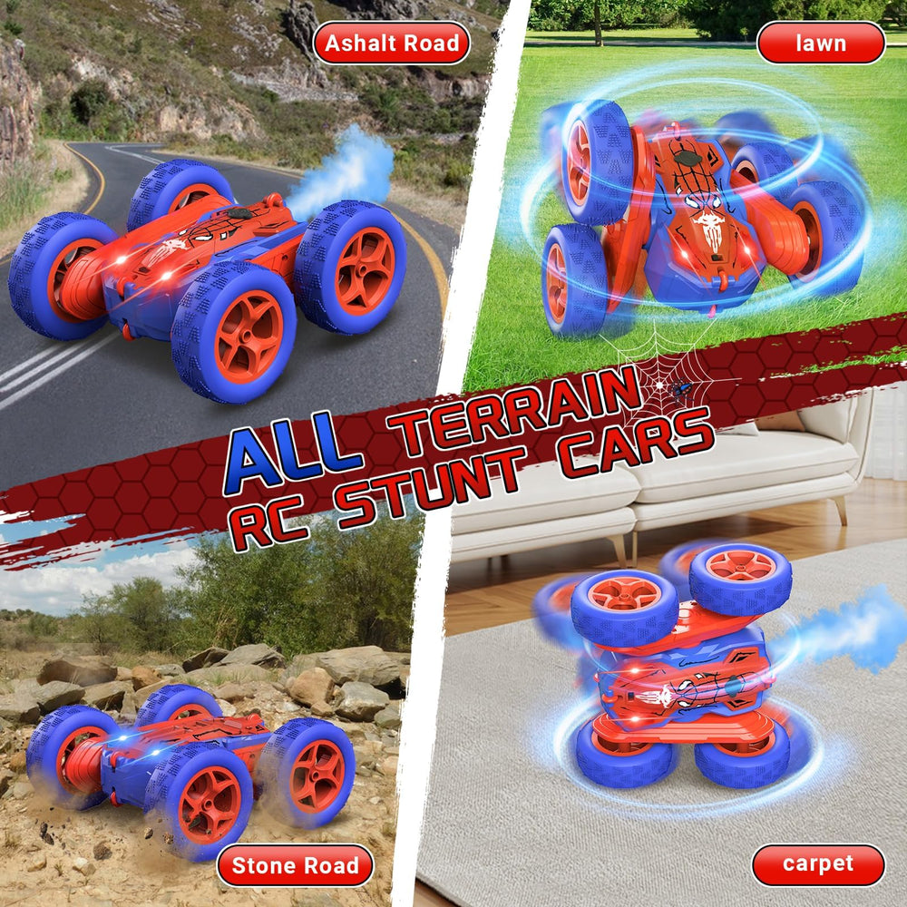 Ancitoy Spider RC car rear spray system adds colorful mist.