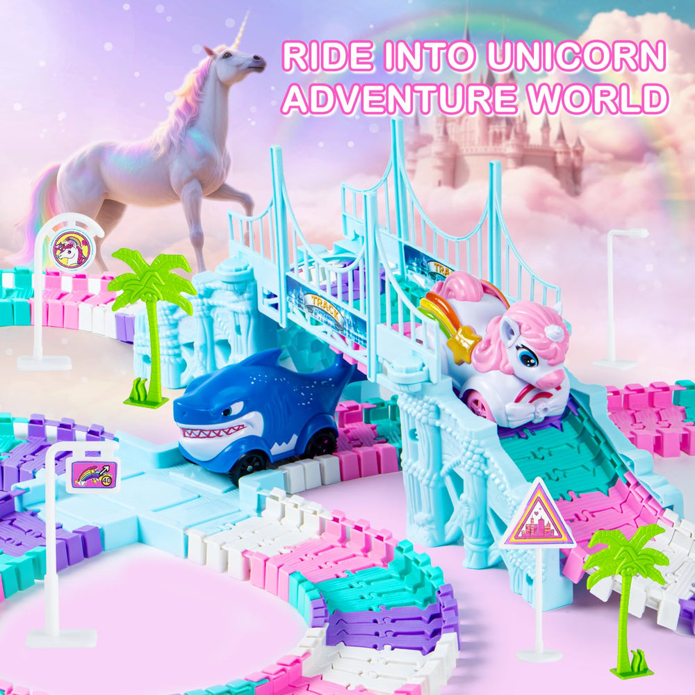 Ancitoy unicorn car brings bright colors and friendly competition to playtime.