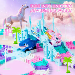 Ancitoy unicorn car brings bright colors and friendly competition to playtime.