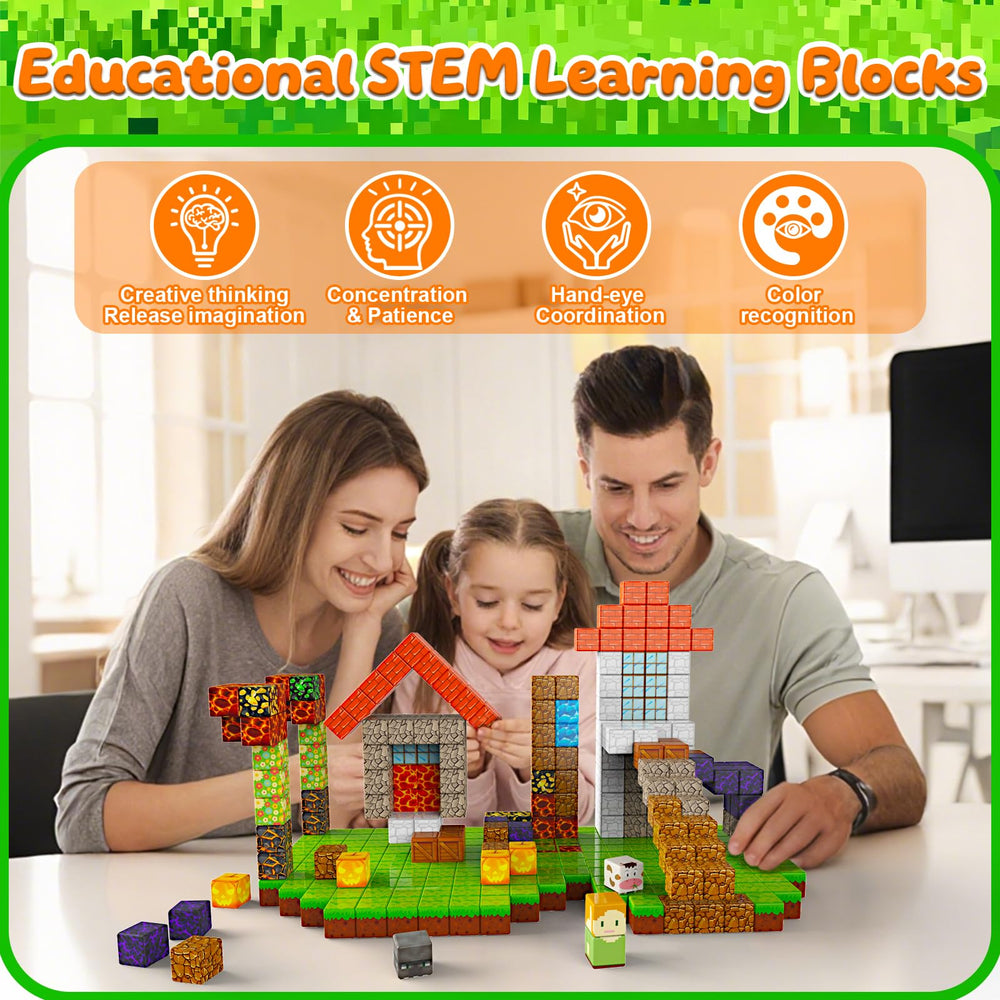 ANDENLEY magnets attract pieces for quick, satisfying construction sessions.