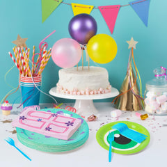 Andi Cppss monster party setup for 24 guests