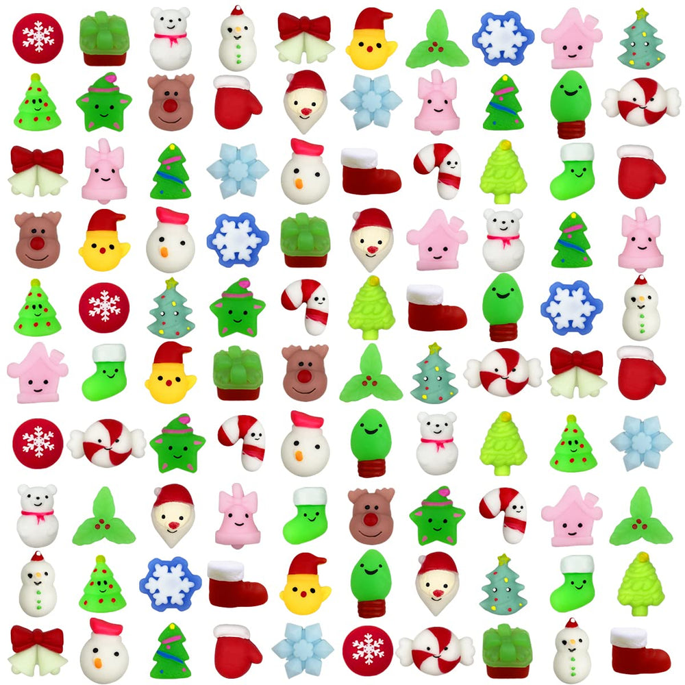Anditoy Christmas Mochi Squishies assortment for kids' play and stocking stuffers