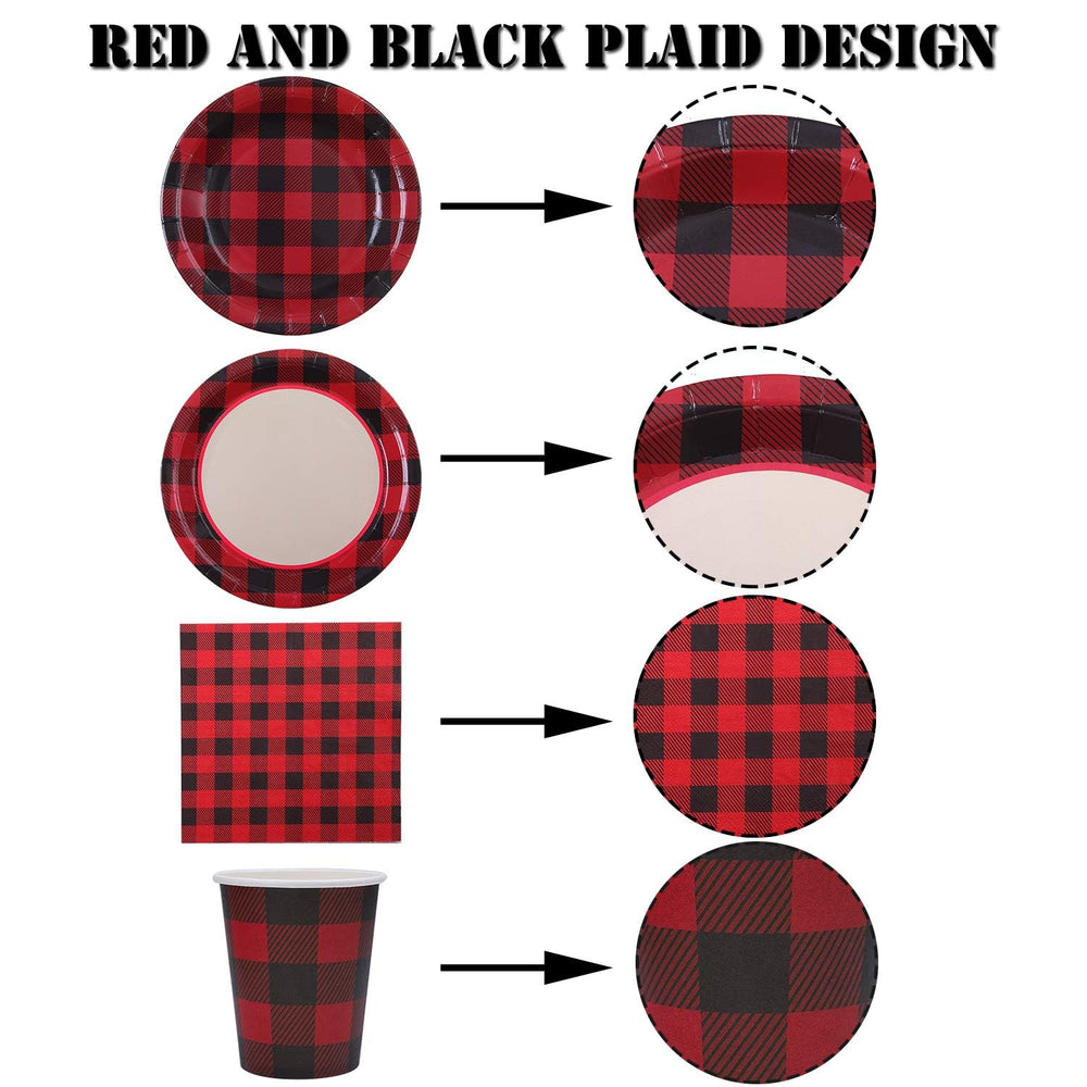 Aneco buffalo plaid 9-ounce cup, mess-free sipping at Christmas gatherings.