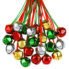 Aneco Christmas bell necklaces multi-color set ideal for gifting.