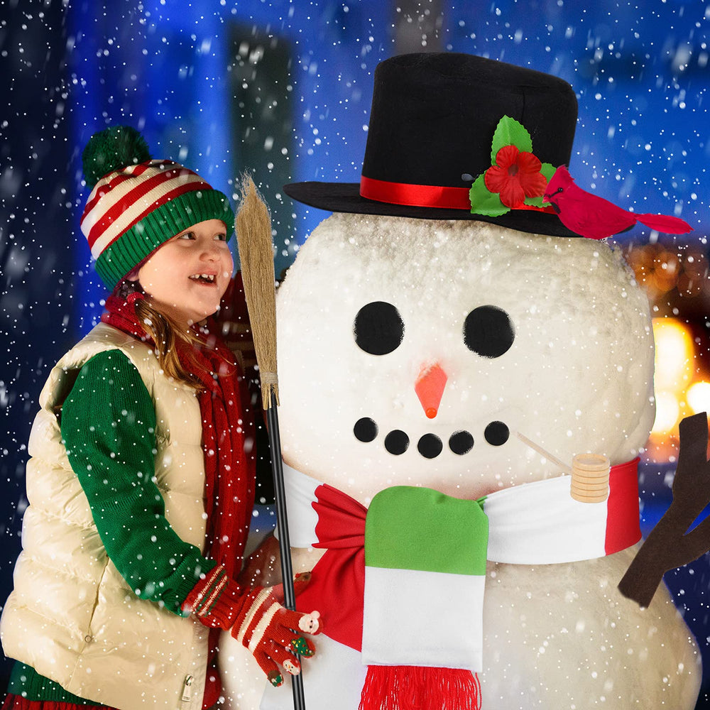 Aneco snowman kit broom finishes a snowy scene.