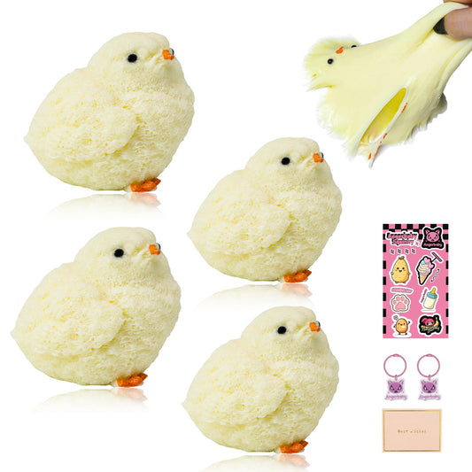 Angerbaby Taba Squishy Chick on a desk offers playful stress relief during work