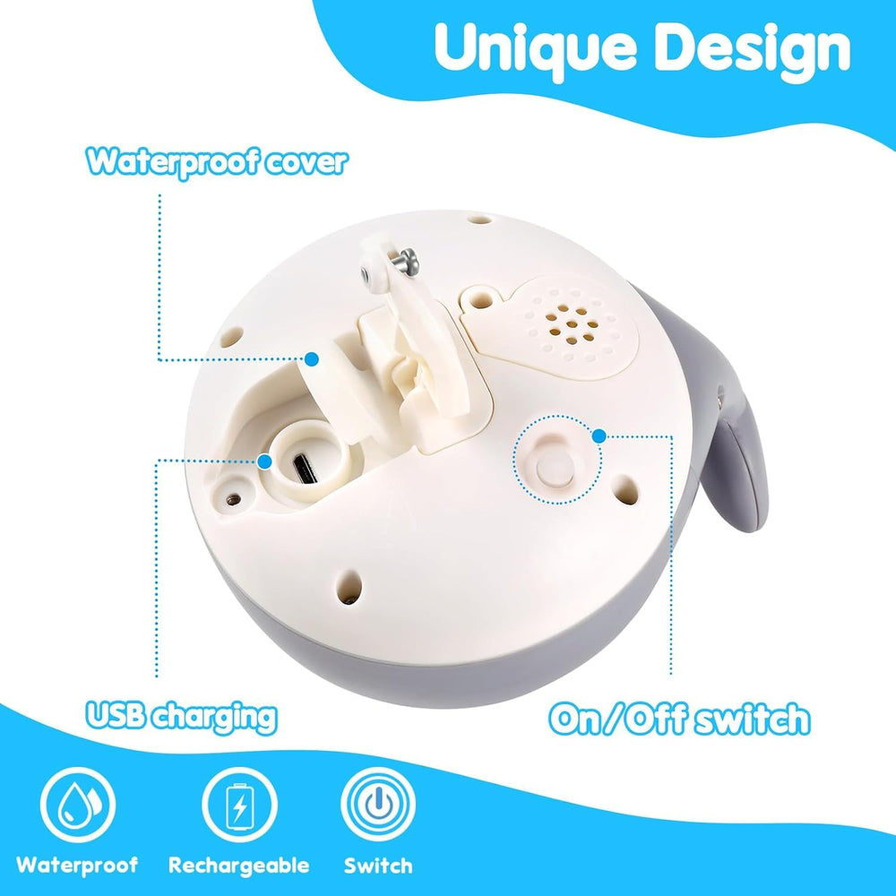 ANGGIKO baby-friendly whale toy becomes an engaging bath companion.